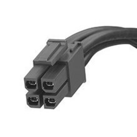 MOLEX Dc Power Cords Mega-Fit Cable Assy 4Ckt Dr 150Mm Blk 451360401
